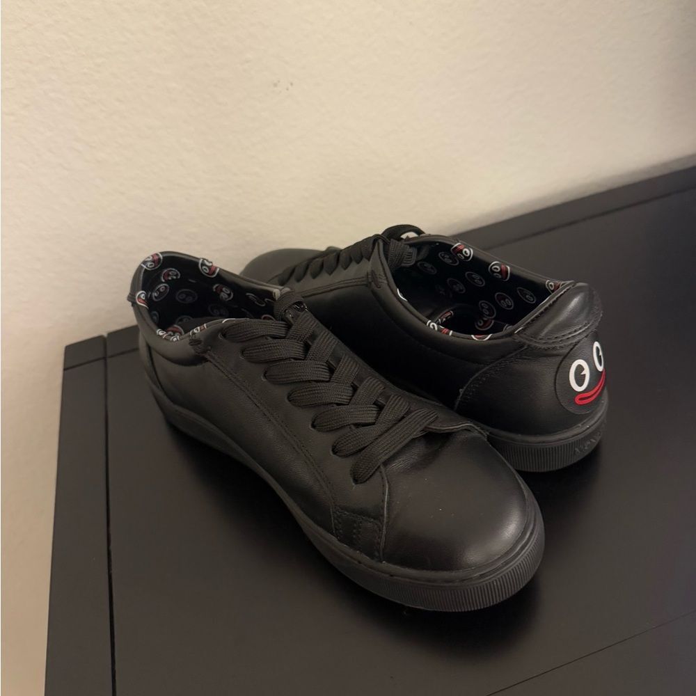 MONCLER MALFI Friends With You Smile Black Sneakers Shoes, Size 37, RARE!